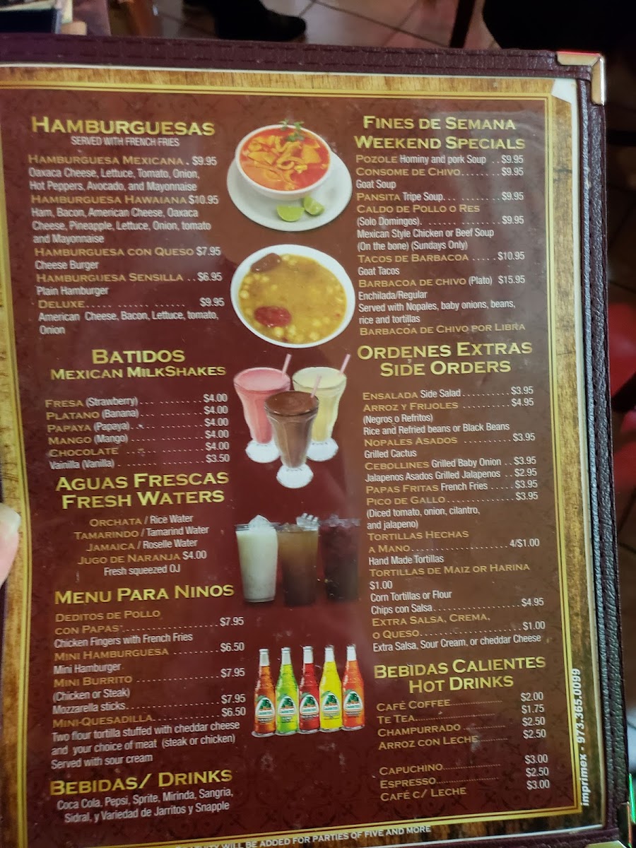 El Aguila Dorada Menu - Image 5